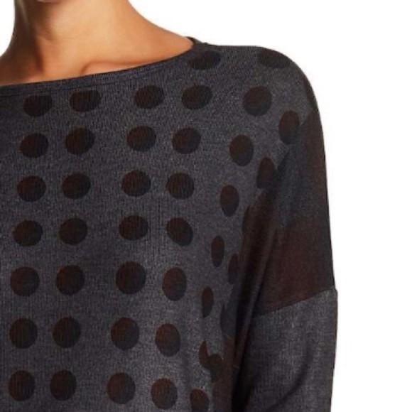 Go Couture Grey Polka Dot Sweater - Picture 3 of 3